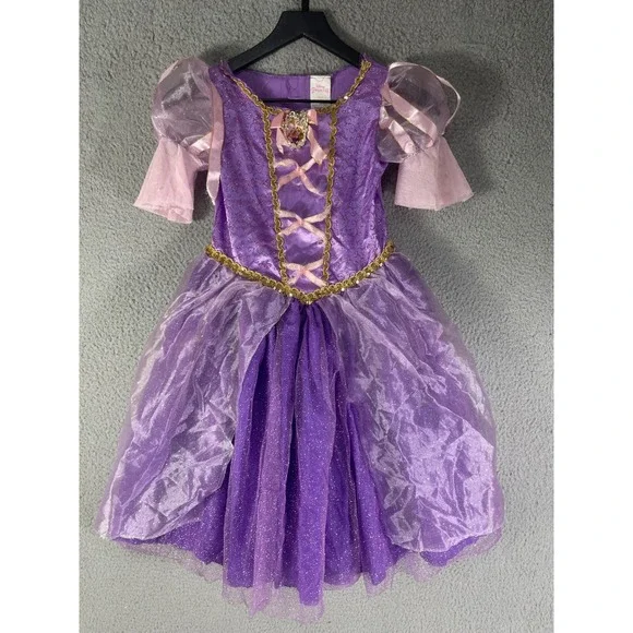 Disney Princess Rapunzel Costume Dress Purple Gold Tangled Size 4-6X - Picture 2 of 14